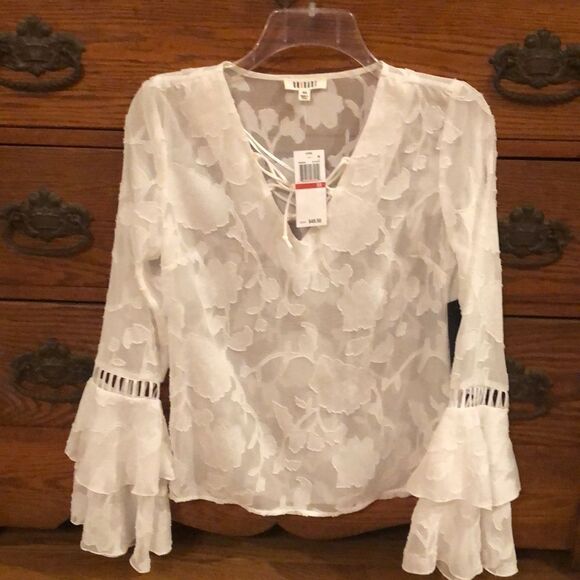 ONeHART White lace blouse - Picture 1 of 8